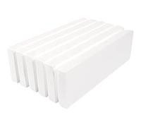 Juvale Lot de 6 blocs de mousse rectangulaires en polystyrène pour sculpture, modélisation, loisirs créatifs, blanc, 30,5 x 10,2 x 2,5 cm