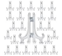 Juvale Mini chevalets en acrylique Lot de 24 en plastique transparent de 7,6 cm Prsentoirs pour cartes collectionner et photos