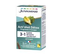 Juvamine - Acti'Shot Detox 3-en-1 - Élimination, Détoxification et Ventre Plat - Pour une Silhouette Affinée, Drainage - Format Shot - Programme de 10 Jours - Fabriqué en France