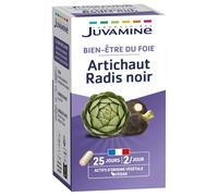 JUVAMINE - Artichaut et Radis Noir - Bien-être du Foie - Contribue au bon Fonctionnement du Système Digestif et Hépatique - 50 Gélules d'origine végétale - Programme de 25 jours