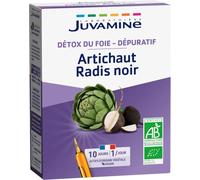 Juvamine Dépuratif-Détoxifiant Radis noir et Artichaut - 10 ampoules x10 ml - Certifié BIO