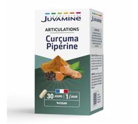 Juvamine Complément Articulations Curcuma Piperine - 30 gélules - Vegan - 1 mois