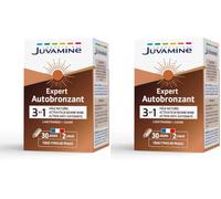 JUVAMINE Autobronzant 3 en 1 - Antioxydant, Préparation solaire - 60 Gel (Lot de 2)