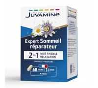 Juvamine Détente Expert'Nature Sommeil Mélatonine Passiflore Camomille 60 Gélules