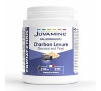 Juvamine Charbon & Levure – Digestion, Gaz intestinaux, Ballonnements – 120 gélules