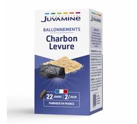 Juvamine – Complément digestif Charbon et Levure – Réduit les flatulences – 44 gélules