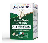 Juvamine Complément cheveux Pousse & Croissance Zinc Biotine - 30 comprimés (1 mois)