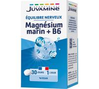 Juvamine Complément alimentaire Magnésium marin Vitamine B6 Détente 30 gélules + 10 gratuites