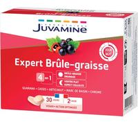 JUVAMINE - Expert Brûle Graisse Jour et Nuit - Contribue à Brûler les Graisses, Eliminer les Toxines, Réduire l'aspect Cellulite et Détoxifier le Foie - 2 x 30 comprimés - Fabriqué en France