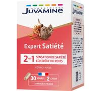 JUVAMINE - Expert Satiété 2-en-1 - Contrôle du poids - Sensation de satiété - Konjac - Fucus - Programme 30 jours - 60 gélules - 2 gélules par jour - Fabriqué en France