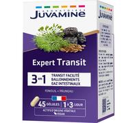 Juvamine Expert Transit 3en1 Transit Facilité/Ballonnements/Gaz Intestinaux 15 À 45 Jours 45 Gélules