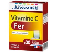 Juvamine Complément alimentaire Fer + Vitamine C – Fatigue et Immunité – 30 gélules