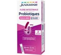JUVAMINE - Probiotiques Equilibre - 2 Souches - Flore intestinale - 2 Milliards de Bactéries - Bactéries arrivant vivantes dans l'Intestin - 14 sticks