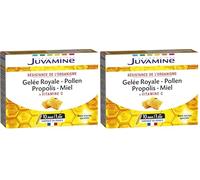 JUVAMINE - Gelée royale - Pollen - Propolis - Miel - Vitamine C - Produits de la Ruche - 10 ampoules - Résistance de l'organisme - Programme de 10 jours - Fabriqué en France (Lot de 2)