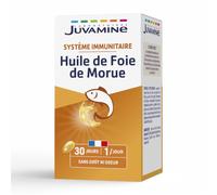 Juvamine – Huile de foie de morue – Défenses immunitaires – Vitamines A & D – 30 gélules