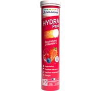 JUVAMINE HydraPeps Électrolytes - Hydratation, Fruits Rouges - 20 Cpr | Riche en Minéraux, Favorise la Récupération, Sans Sucres, Effervescent, Assimilation Optimisée, Fabriqué en France
