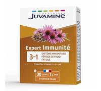 JUVAMINE Immunité - Échinacée + Vitamine C, D - Anti-Fatigue - 30 Cpr | Antioxydant, Soutien du Système Immunitaire, Défenses Naturelles, Assimilation Optimisée, Fabriqué en France