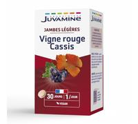 Juvamine Complément Jambes Légères Vigne Rouge & Cassis - Bien-être circulatoire - 30 comprimés