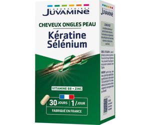 Juvamine Kératine Sélénium Beauté Cheveux Ongles Peau 30 Gélules