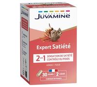 JUVAMINE - Expert Satiété 2-en-1 - Contrôle du poids - Sensation de satiété - Konjac - Fucus - Programme 30 jours - 60 gélules - 2 gélules par jour - Fabriqué en France