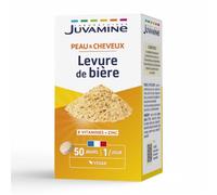 JUVAMINE Levure de Bière, Beauté de la peau, des cheveux et des ongles, Vitalité, Vitamines B1, B2, B3, B5, B6, B8, B9 et B12 + Zinc, Programme de 50 jours, Fabriqué en France