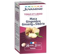 Juvamine Tonifiant Sexuel Maca Gingembre Ginseng de Sibérie 40 comprimés