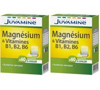 JUVAMINE Magnésium + 3 Vitamines B - Anti-Fatigue, Immunité - 60 Cpr (Lot de 2)