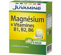 JUVAMINE - Magnésium et Vitamines B1, B2 et B6 - Contribue au Fonctionnement Normal du Système Nerveux et à une Fonction Musculaire Normale - 60 Comprimés à Avaler - Programme de 1 Mois