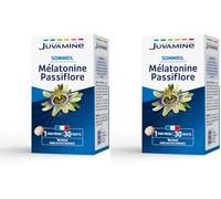 JUVAMINE Mélatonine + Passiflore - Détente, Sommeil Réparateur - 30 Cpr (Lot de 2)