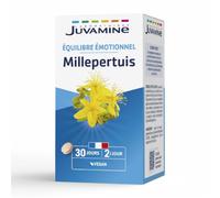 JUVAMINE Millepertuis - Equilibre et Bien-être Emotionnel, Relax - 60 Cpr | Soutien la bonne Humeur et le Sommeil, Anti-Stress, Favorise la Relaxation, Assimilation Optimisée, Fabriqué en France