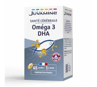 JUVAMINE Oméga 3 DHA, EPA - Huile Poisson - Cerveau, Cœur, Vision - 45 Cap