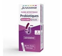 JUVAMINE Probiotiques - 2 Milliards Bactéries - Flore Intestinale - 14j | 2 Souches, Micro-encapsulées pour une meilleure efficacité, Gastro-Résistante, Equilibre du Microbiote, Fabriqué en France