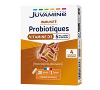 JUVAMINE PROBIOTIQUES VITAMINE D Immunité 20 gélules gastro-résistantes