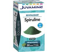 JUVAMINE - Revitalisant - Spiruline - Contient De La Vitamine C Et Du Fer - Contribue à Entretenir l'Energie et à Renforcer la Vitalité - 30 Comprimés - Fabriqué en France