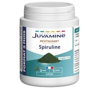 JUVAMINE - Spiruline - Revitalisant - Contient De La Vitamine C Et Du Fer - Contribue à Entretenir l'Energie et à Soutenir la Vitalité - Maxi Format - 90 Comprimés - Programme de 3 Mois