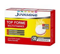 JUVAMINE - Top Forme - Vitalité - Tonus - 12 Multivitamines & 10 Minéraux - Aide à réduire la fatigue - Soutient l'immunité - 30 Comprimés effervescents - Fabrication Française