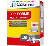 Juvamine Complément alimentaire Top Forme – 12 multivitamines & 10 minéraux, 30 comprimés