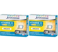 JUVAMINE Vitamine D3 2000UI + Zinc + Vit B, C - Immunité, Vitalité - 30 Gel (Lot de 2)