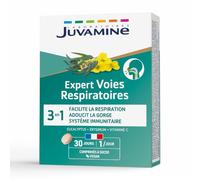 JUVAMINE - Expert Voies Respiratoires - Facilite la respiration - Système immunitaire - Adoucit la gorge - Eucalyptus - Erysimum - Vitamine C - 30 jours - Fabriqué en France