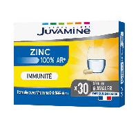 Juvamine Complément alimentaire Zinc Immunité – Zinc, Sélénium et Vitamine D3 – 30 gélules