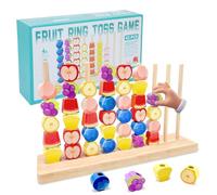 Juvanovo Jouet Montessori, Jeu de Tri, Puzzle de Tri de Fruits, Jeu de Motricité Fine, Reconnaissance des Couleurs et Logique, Cadeau pour Garçon Fille