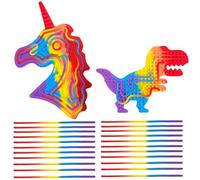 Juvanovo Sensory Activity Board, 2PCS Planche Sensorielle Silicone avec 22 Cordes, Tableau D'activité Sensorielle, Planche D'activité Double Face, Fidget Toys pour TDAH Autisme (B)