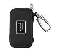Juventus 131839 Porte-clés en cuir avec fermeture éclair pour télécommande ou clé avec étiquette logo Icon, produit officiel