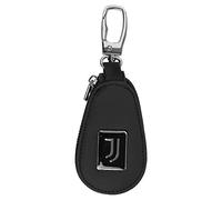 Juventus 131842 Porte-clés en cuir avec fermeture éclair pour télécommande ou vec étiquette logo Icon, produit officiel