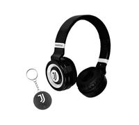 Juventus Casque sans fil sans fil Over-Ear Bluetooth pliable avec microphone intégré, HiFi Stéréo, Micro SD Slot, FM Radio pour iPhone/Android/Voyage/PC (+ Localisateur)