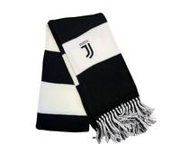 JUVENTUS Écharpe Tubulaire officielle Blanc Noir en Acrylique 100% avec Logo JJ et Franges - Unisexe