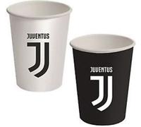 Juventus-Gobelets 8 pièces noir-blanc 250 ml
