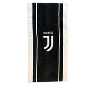 JUVENTUS Hermet Serviette de Plage, Blanc-Noir, 70 x 140 cm