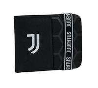 Juventus - Portefeuille pour homme - Noir Blanc - Ouverture avec élastique - Porte-monnaie avec fermeture magnétique - Multi compartiments intérieurs - Portefeuille enfant - Football Série A - Fans