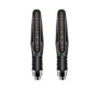 Juvra Clignotant de moto Feu de position latéral LED, clignotant séquentiel à flux dynamique, universel pour moto et vélo électrique(Blanc)